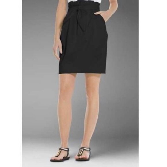BCBG Maxazria | Stella Taupe Paper Bag Waist Skirt | Size 2 - Picture 5 of 6